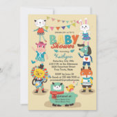 Animal Cuties vieren Baby shower-uitnodiging Kaart (Voorkant)