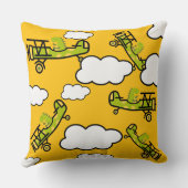 Animal Dinosaur Pilot Nursery Art Kussen (Achterkant)