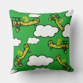 Animal Dinosaur Pilot Nursery Art Kussen (Achterkant)