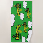 Animal Dinosaur Pilot Nursery Art Strandlaken (Voorkant)