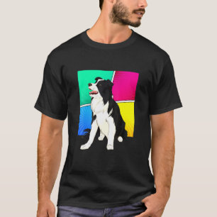 Animal Dog Pet Dog Eigenaar Pop Art Border Collie T-shirt