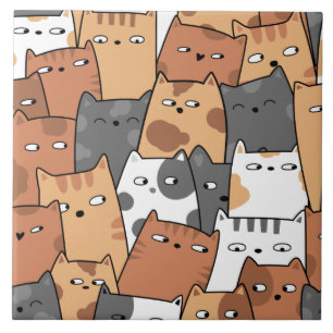 Animal Doodle Art Tegeltje