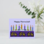 Animal Dreidel Hannukah Menorah Briefkaarten (Staand voorkant)