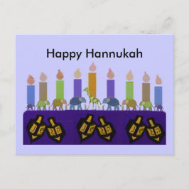 Animal Dreidel Hannukah Menorah Briefkaarten