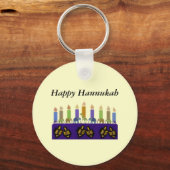 Animal Dreidel Hannukah Menorah Sleutelhanger (Voorkant)