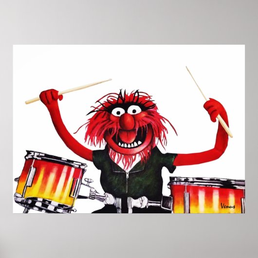 Animal Drummer Poster (Voorkant)