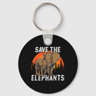 Animal Elephant Earth Day - Red de olifanten Sleutelhanger