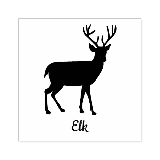 Animal Elk Design Wooden Art Stamp Rubberstempel (Afrduk)
