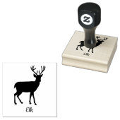Animal Elk Design Wooden Art Stamp Rubberstempel (Gestempeld)