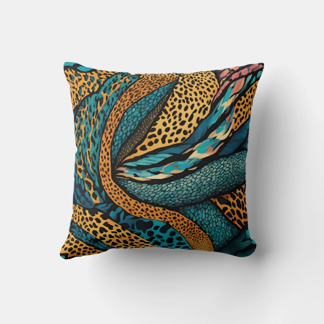 Animal Exotic Abstract Print Design 5 Kussen (Achterkant)