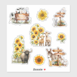 Animal Farm Sunflowers Scrapbook Pen Pal Sticker