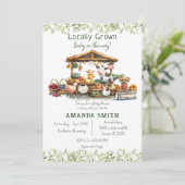 Animal Farmers Market Locally Grown Baby Shower  Kaart (Staand voorkant)