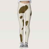 Animal Faux Brown Koe Skin Leggings (Voorkant)