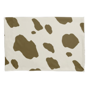 Animal Faux Skin Single Side Print Bruine Koe Vlek Kussensloop