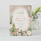 Animal Forest Rustic Onederland 1e verjaardag Kaart (Staand voorkant)