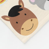 Animal Friends Grid  Fleece Deken (Hoek)