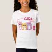 Animal Frienz Schattige kunstdruk T-shirt (Voorkant)