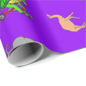 Animal Fun Paars Cadeaupapier (Rol Hoek)