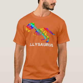 Animal Gift Rainbow Tre Dinosaur Skeleton Gay Prid T-shirt