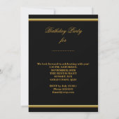 Animal Gold Corset Black Lace Birthday Party Kaart (Achterkant)