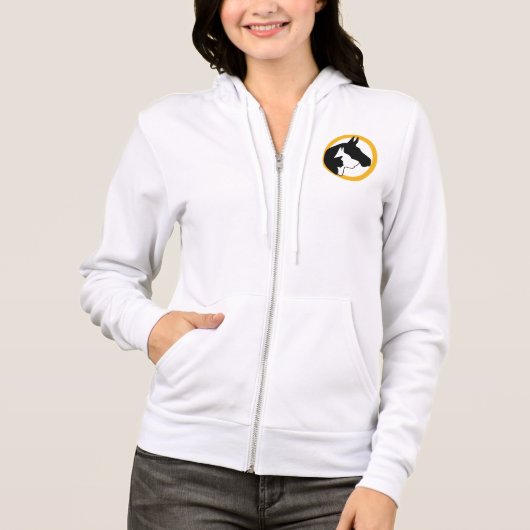 Animal Healing Now Dames Full-Zip Hoodie (Voorkant)