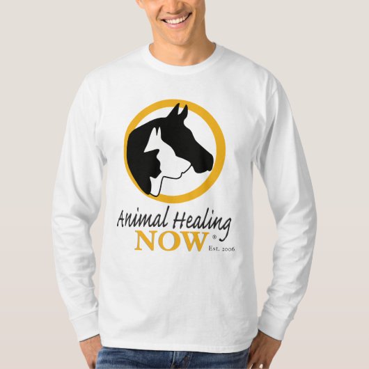 Animal Healing Now Mannen met lange mouwen T-shirt (Voorkant)