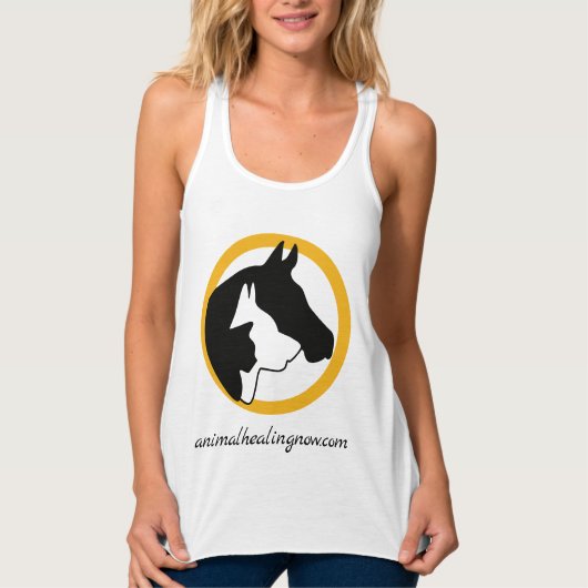Animal Healing Now Racerback Tanktop voor vrouwen (Voorkant)