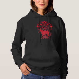 Animal Heart Tree Paardrijden Paardrijder Paard Hoodie