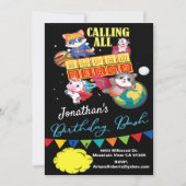 Animal Hero Boy Birthday Uitnodiging (Voorkant)