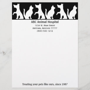 Animal Hospital Letterhead Custom Briefhoofd