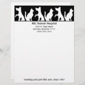 Animal Hospital Letterhead Custom Briefhoofd (Voorkant / Achterkant)