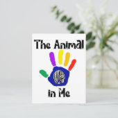 ANIMAL IN ME-FEESTJE UITNODIGEN FEESTDAGENKAART (Staand voorkant)