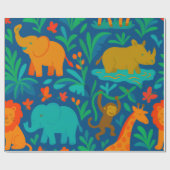 Animal Jungle Cadeaupapier (Vlak)