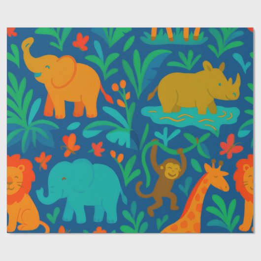 Animal Jungle Cadeaupapier (Vlak)