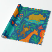 Animal Jungle Cadeaupapier (Uitgerold)