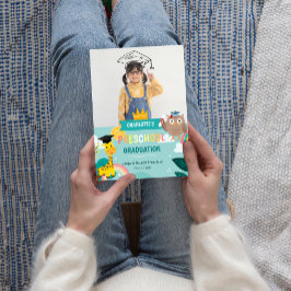 Animal Kind voorschoolse foto Afstuderen aankondig Kaart