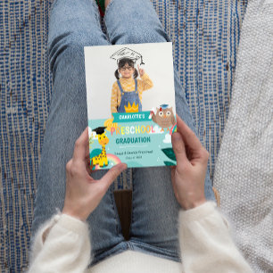 Animal Kind voorschoolse foto Afstuderen aankondig Kaart