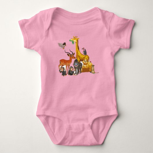 Animal Kingdom Baby Jersey Bodysuit (Voorkant)