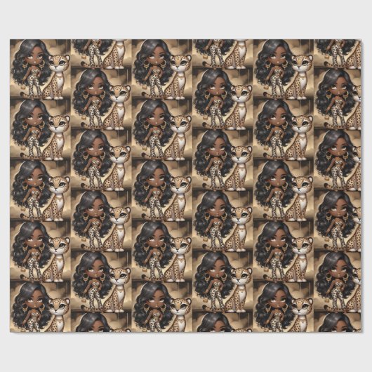 Animal Kingdom Couture Cheetah Cadeaupapier (Vlak)