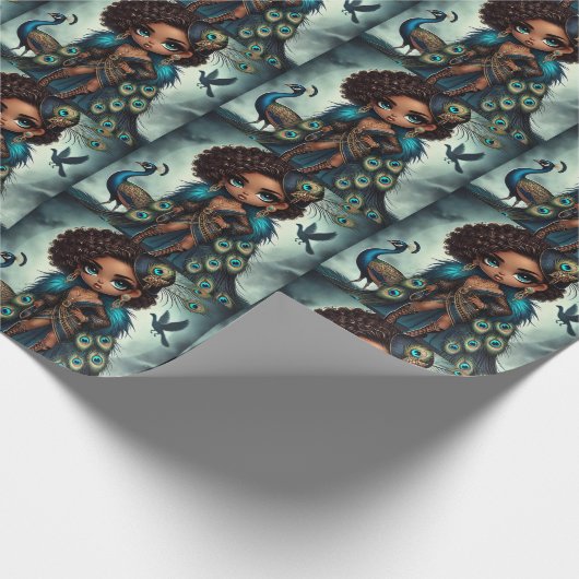 Animal Kingdom Couture Peacock Cadeaupapier (Hoek)