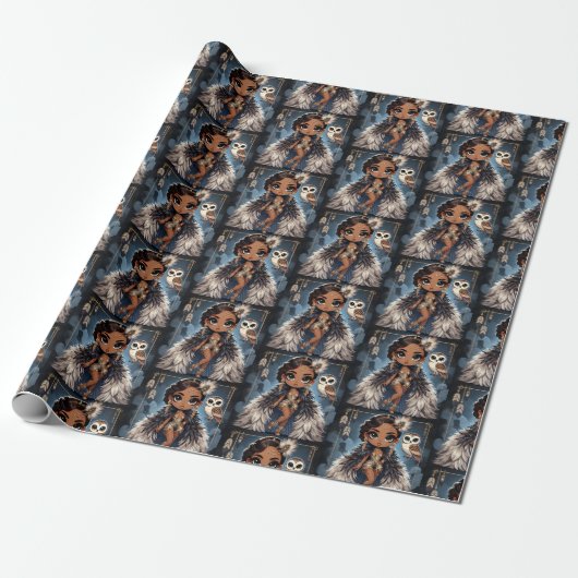 Animal Kingdom Couture Uil Cadeaupapier (Uitgerold)