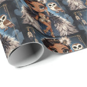 Animal Kingdom Couture Uil Cadeaupapier (Rol Hoek)