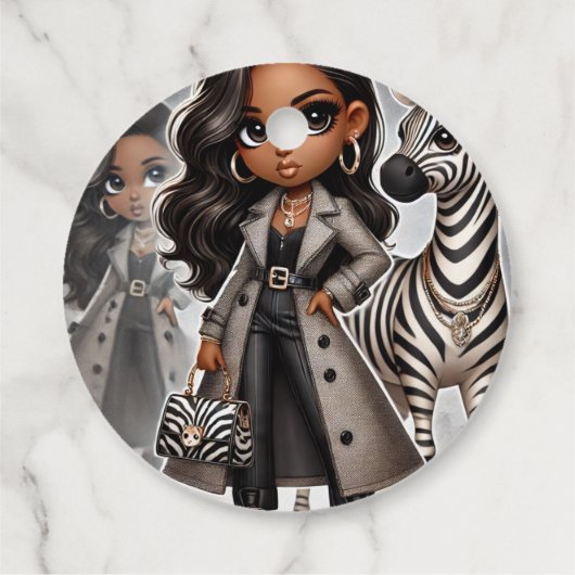 Animal Kingdom Couture Zebra Bedankjes Labels (Achterkant)
