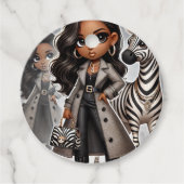 Animal Kingdom Couture Zebra Bedankjes Labels (Voorkant)