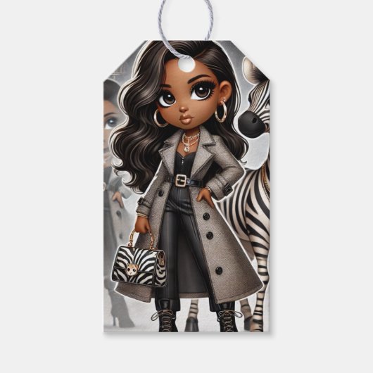 Animal Kingdom Couture Zebra Cadeaulabel (Voorkant)