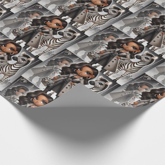 Animal Kingdom Couture Zebra Cadeaupapier (Hoek)