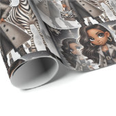 Animal Kingdom Couture Zebra Cadeaupapier (Rol Hoek)