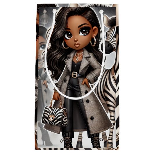 Animal Kingdom Couture Zebra Gift Bag Klein Cadeauzakje (Voorkant)