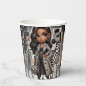 Animal Kingdom Couture Zebra Papieren Bekers (Voorkant)