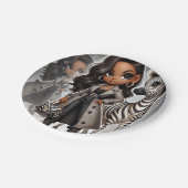 Animal Kingdom Couture Zebra Papieren Bordje (Gekanteld)